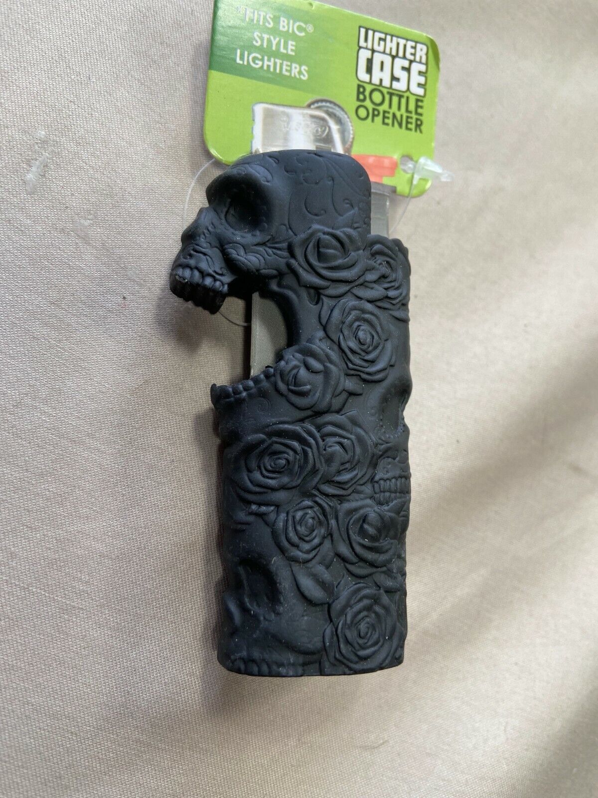 Metal Lighter Case, Matte Black or Pewter, with Bottle Opener Smokezilla