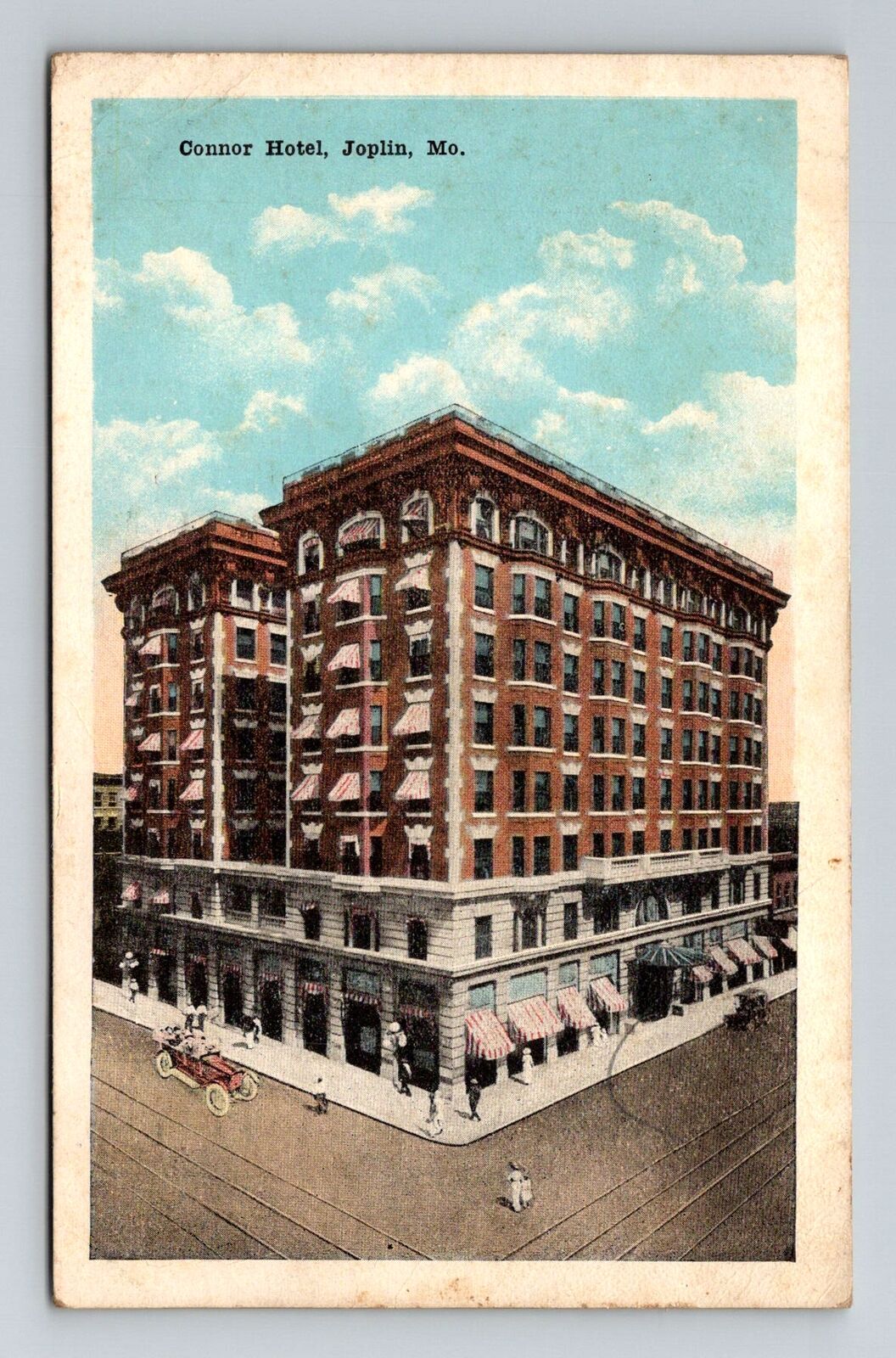 Joplin MO-Missouri, Connor Hotel, Antique, c1922 Vintage Souvenir Postcard