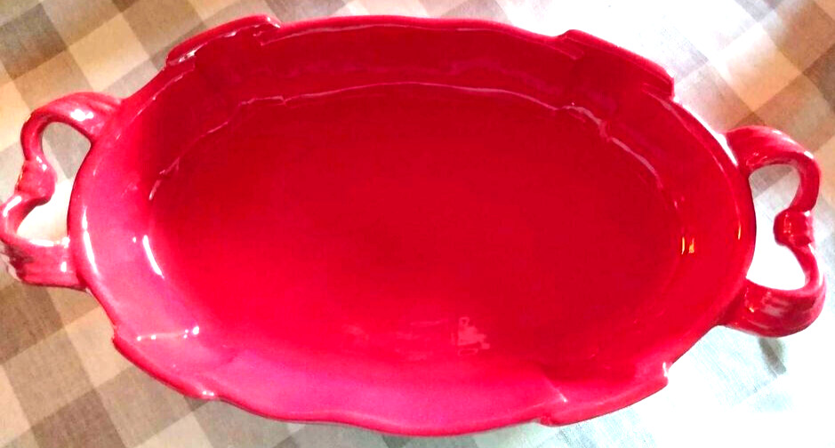 Italica ARS red oval oven proof casserole baking dish