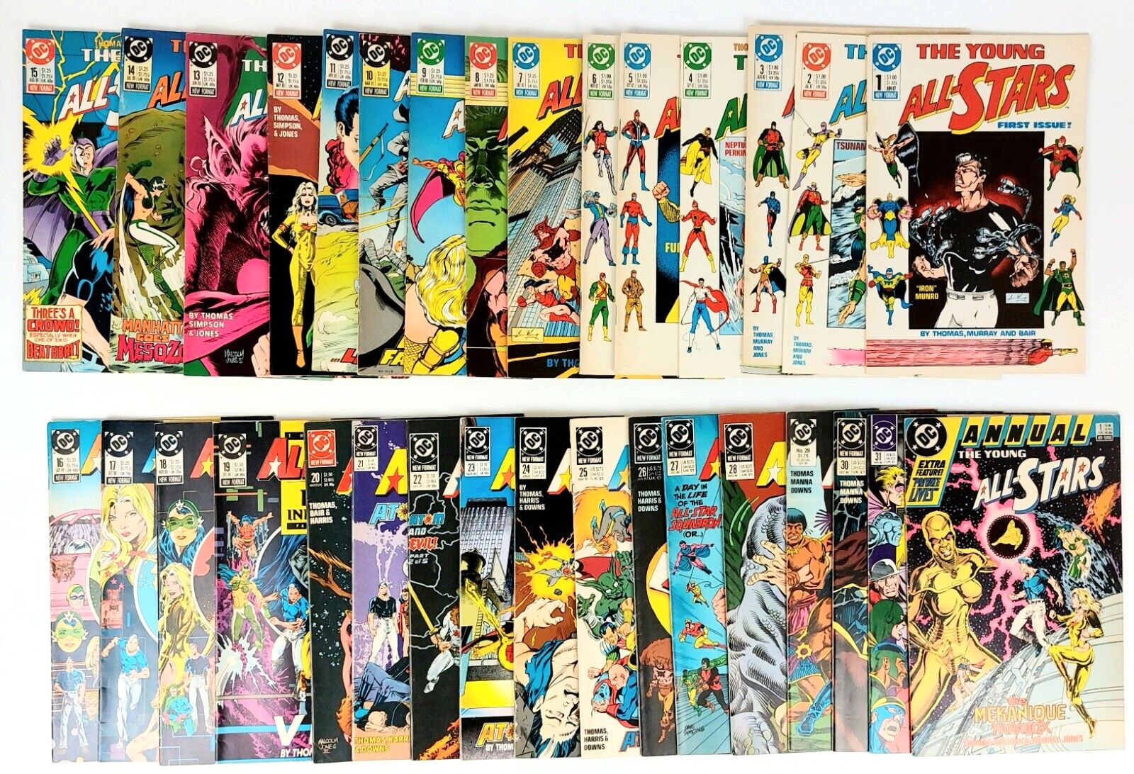 Lot of 32 Young All-Stars Issues COMPLETE SET Run #1-31 & Annual DC Comics 1987