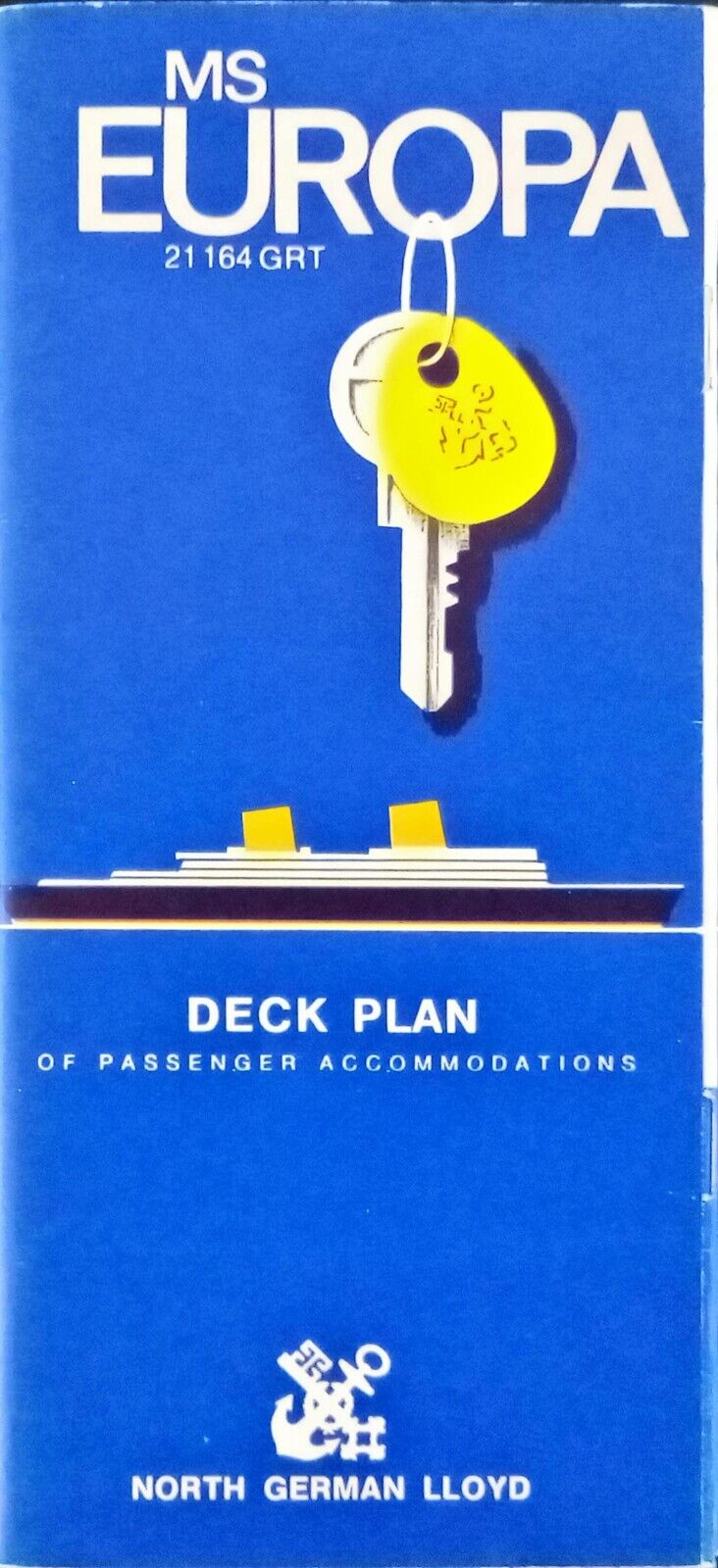MS EUROPA North German Lloyd Cruise Line Key to First Class Brochure