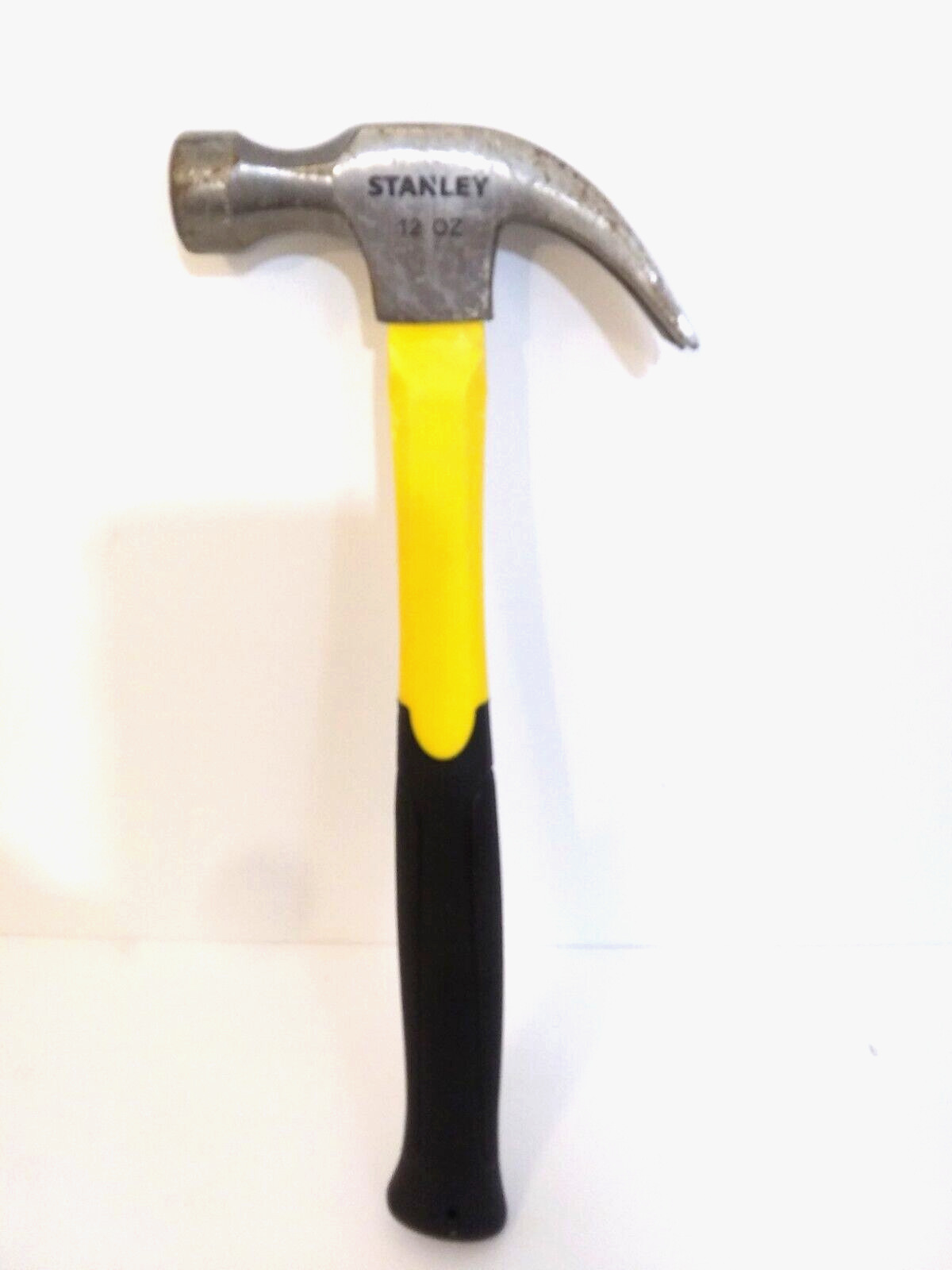Stanley Claw Hammer Number 12 Oz Yellow Black Rubber Grip Handle Great Condition