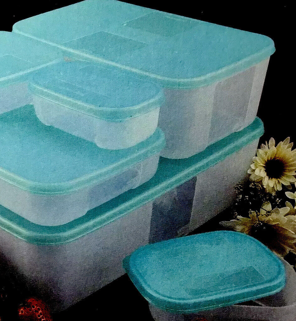 NEW VINTAGE 12 pc TUPPERWARE Freezer Mates Rare*BOXED*Starter Set* #89-180