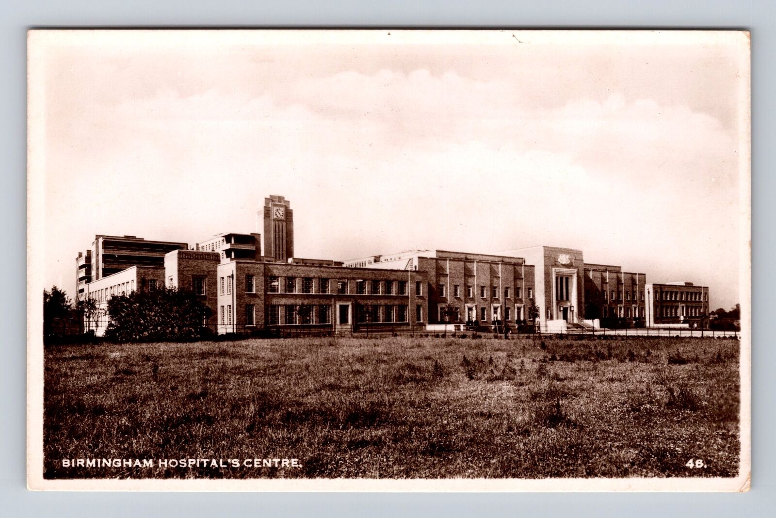 Birmingham England, Birmingham Hospitals Centre, Vintage Postcard