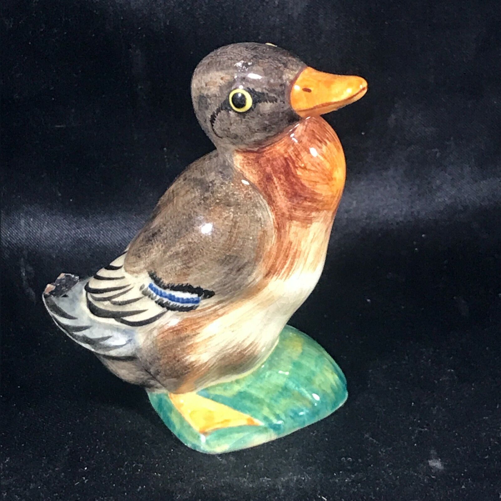Vintage GORT Bone China 3” Mallard Duck Figurine