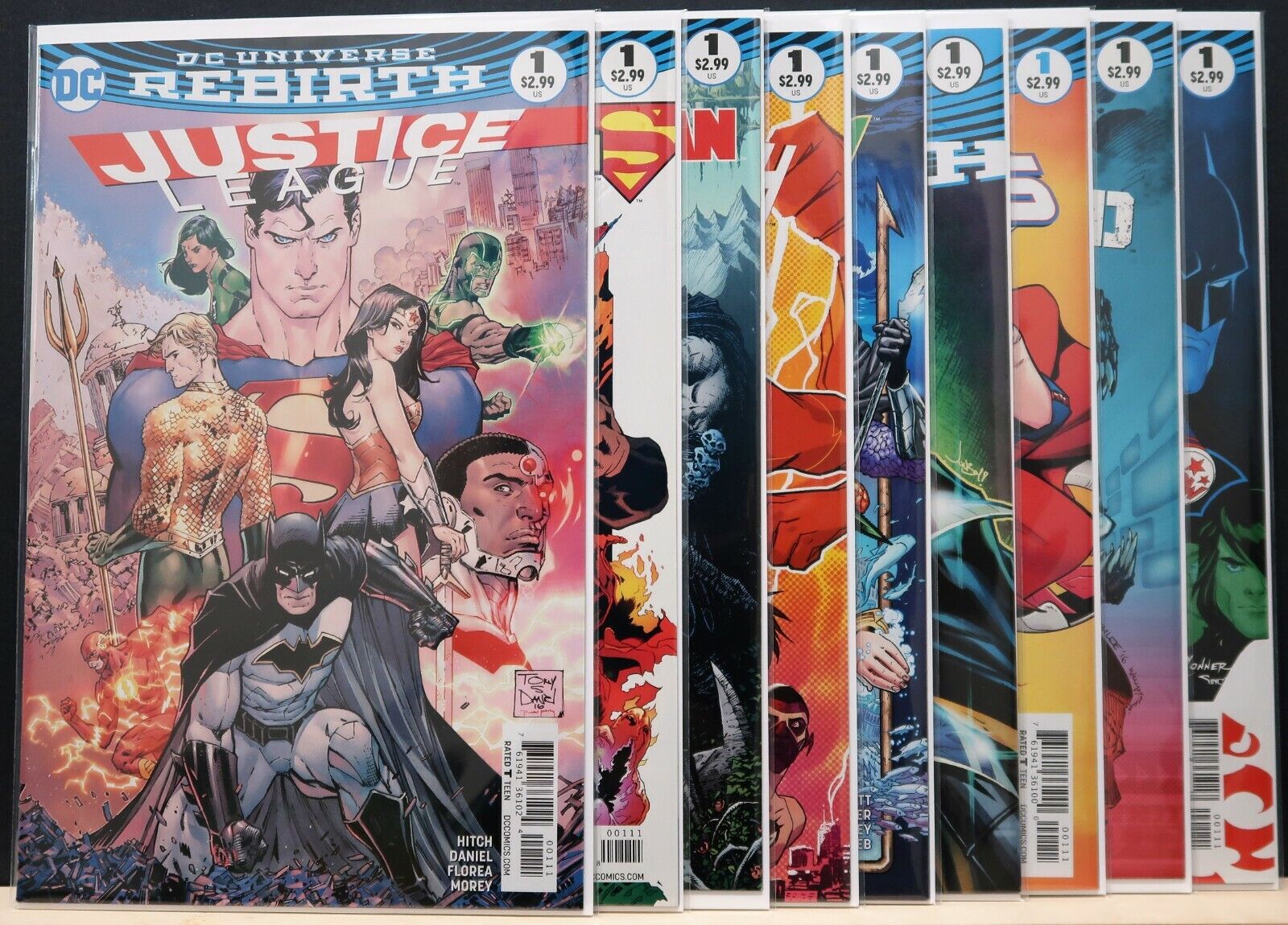 GREAT LOT 2016 DC Rebirth #1s: Superman, Wonder Woman, Flash, Aquaman, & MORE