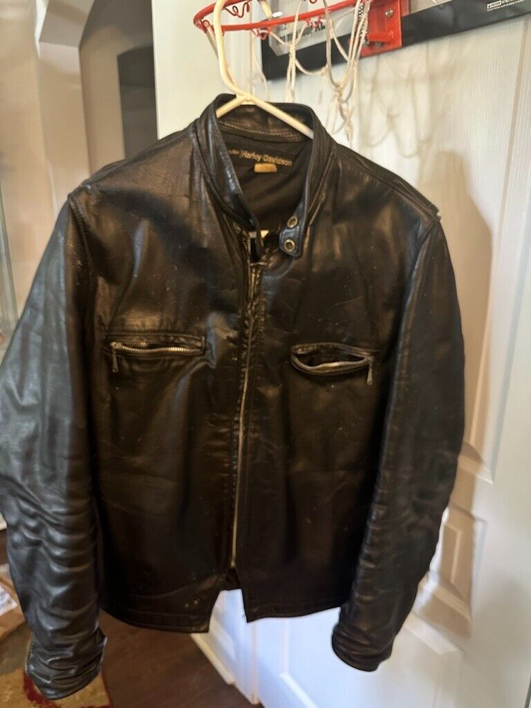 Vintage Harley Davidson AMF Leather Jacket 29 x 22