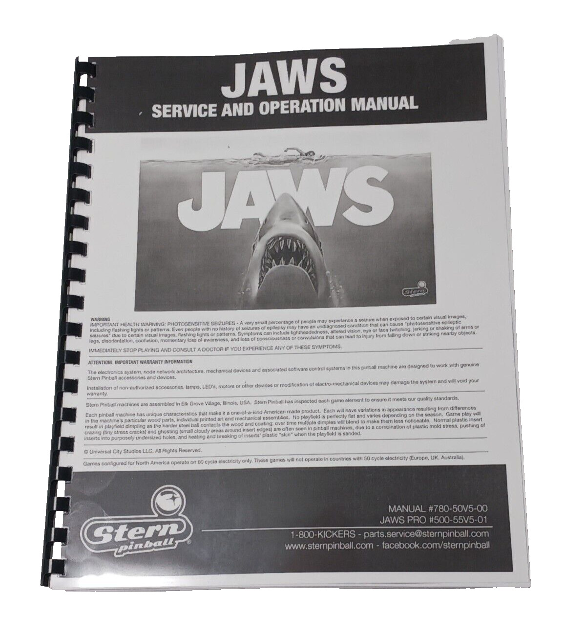 JAWS - PRO, STERN, SERVICE AND OPERATION MANUAL