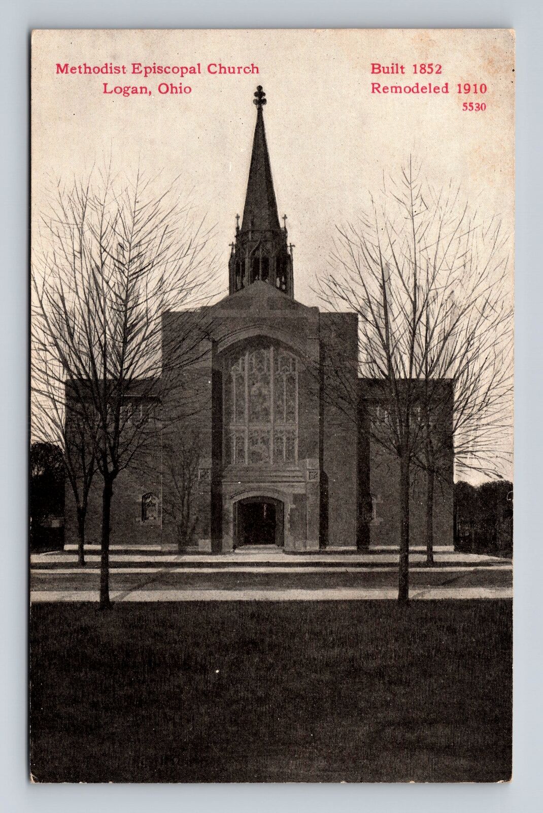 Logan OH-Ohio, Methodist Episcopal Church, Religion, Antique, Vintage Postcard