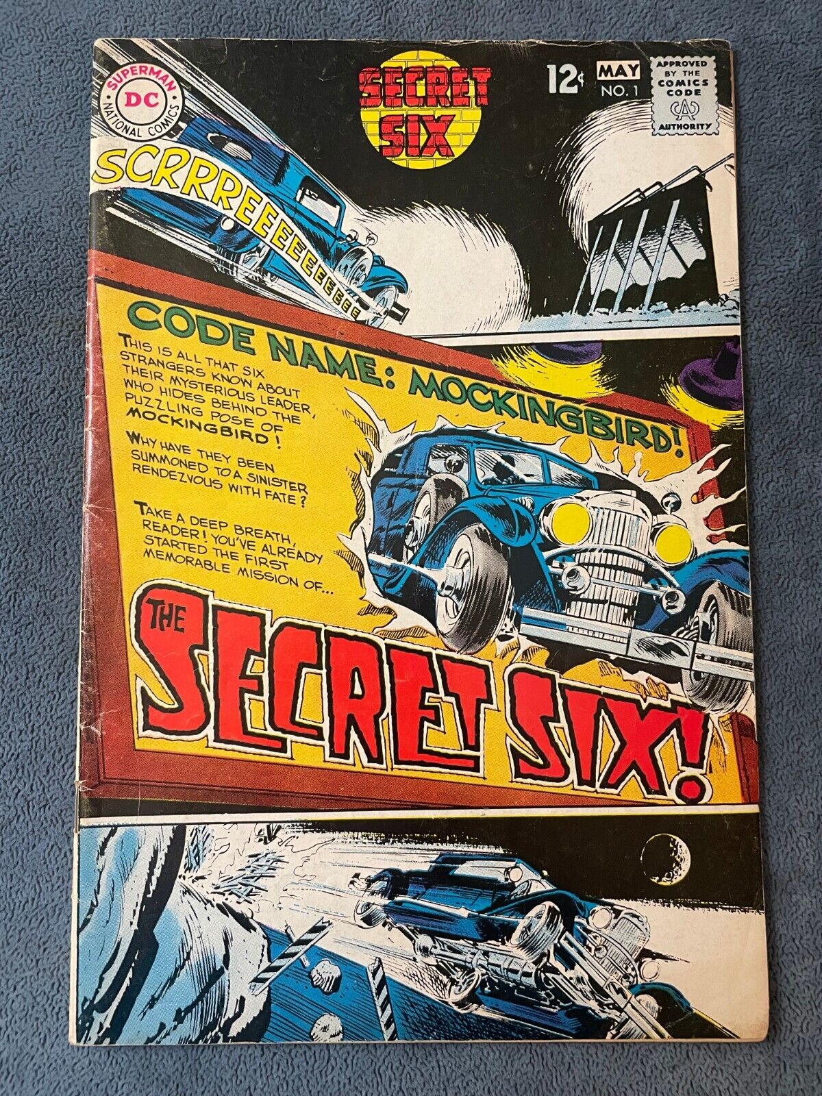 Secret Six #1 1968 DC Comic Book Silver Age Frank Springer Low Grade VG-