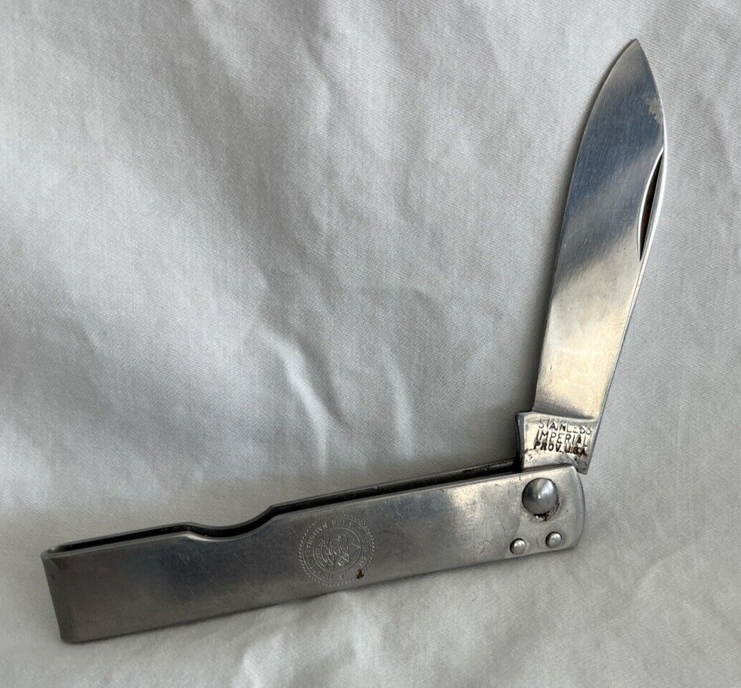 VINTAGE IMPERIAL USA BOY SCOUTS OF AMERICA BSA POCKETKNIFE STAINLESS STEEL