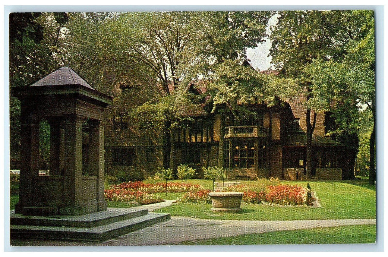 c1960's Willistead Library and Art Gallery Windsor Canada Vintage Postcard