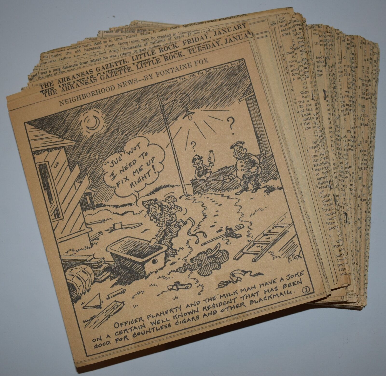 TOONERVILLE FOLKS (1929) - 303 Daily Newspaper Comics - by FONTAINE FOX