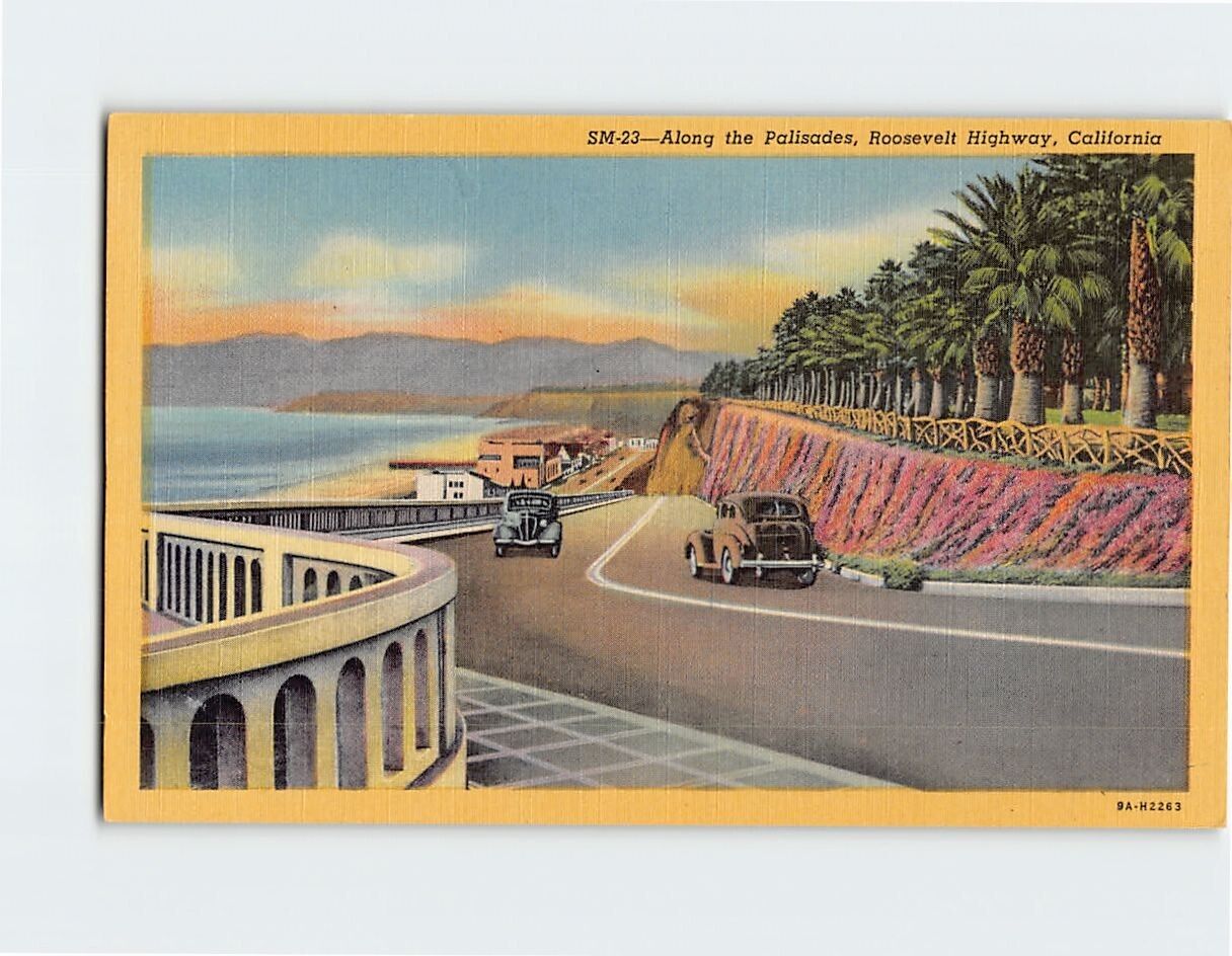 Postcard Along the Palisades Roosevelt Highway California USA