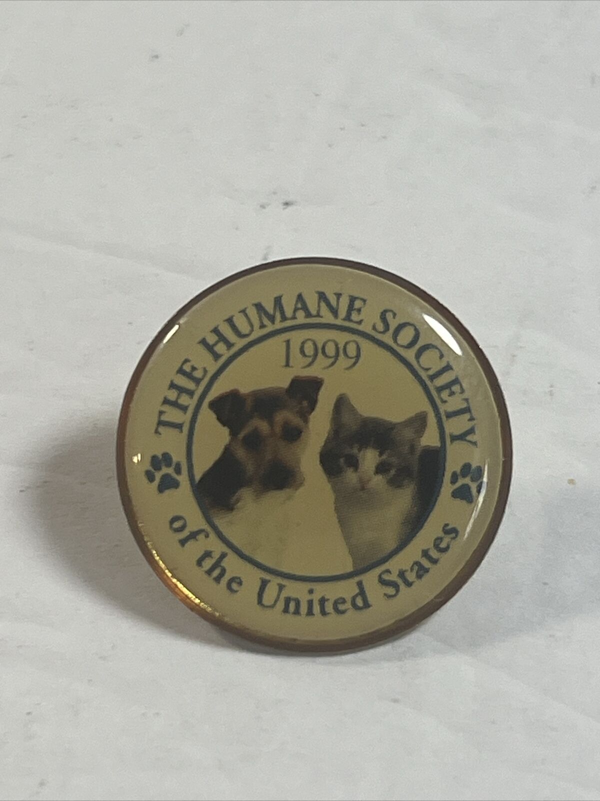 The Humane Society of the United States 1999 Gold Tone Lapel Tie Hat Pin