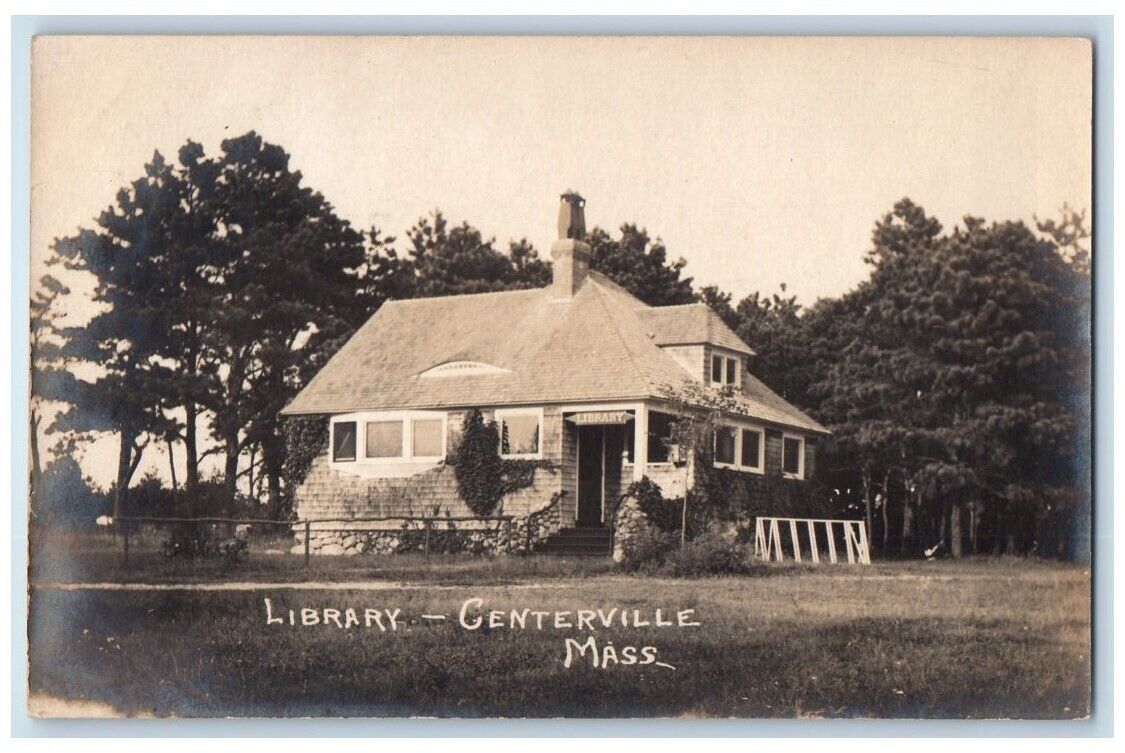 1907 Library Building View Centerville Massachusetts MA RPPC Photo Postcard