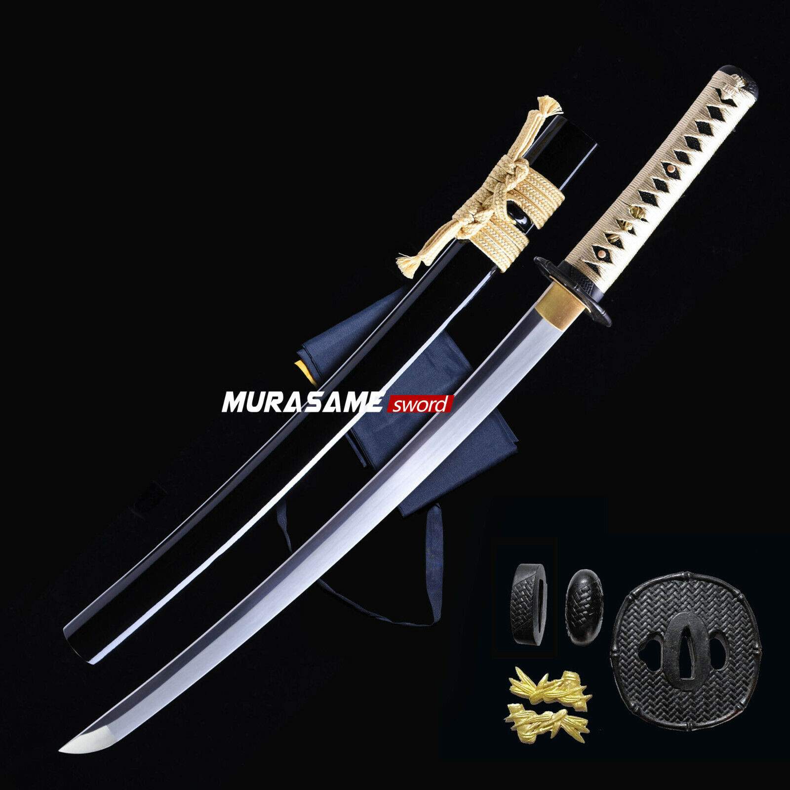 Wakizashi Sword Real 9260 Steel High Quality Tsuba Set Razor Sharp Battle Ready