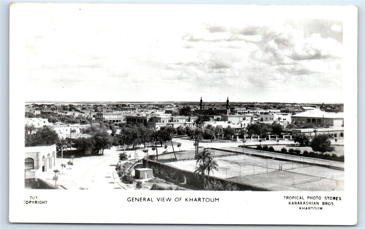 Postcard General View of Khartoum RPPC J103