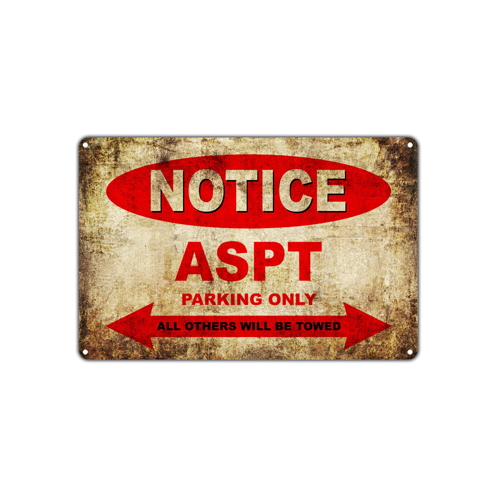 ASPT Motorcycles Parking Sign Vintage Retro Metal Decor Art Shop Man Cave Bar