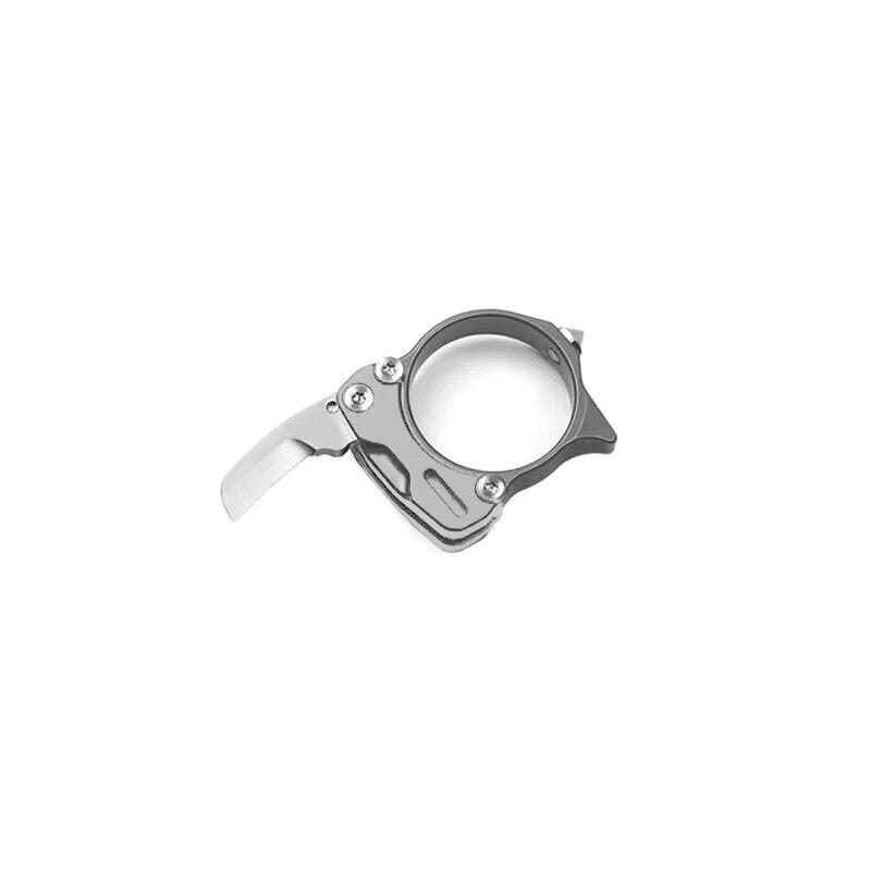 Zyac Fingertip EDC Titanium Knife Ring with M390 Mini Retractable Blade