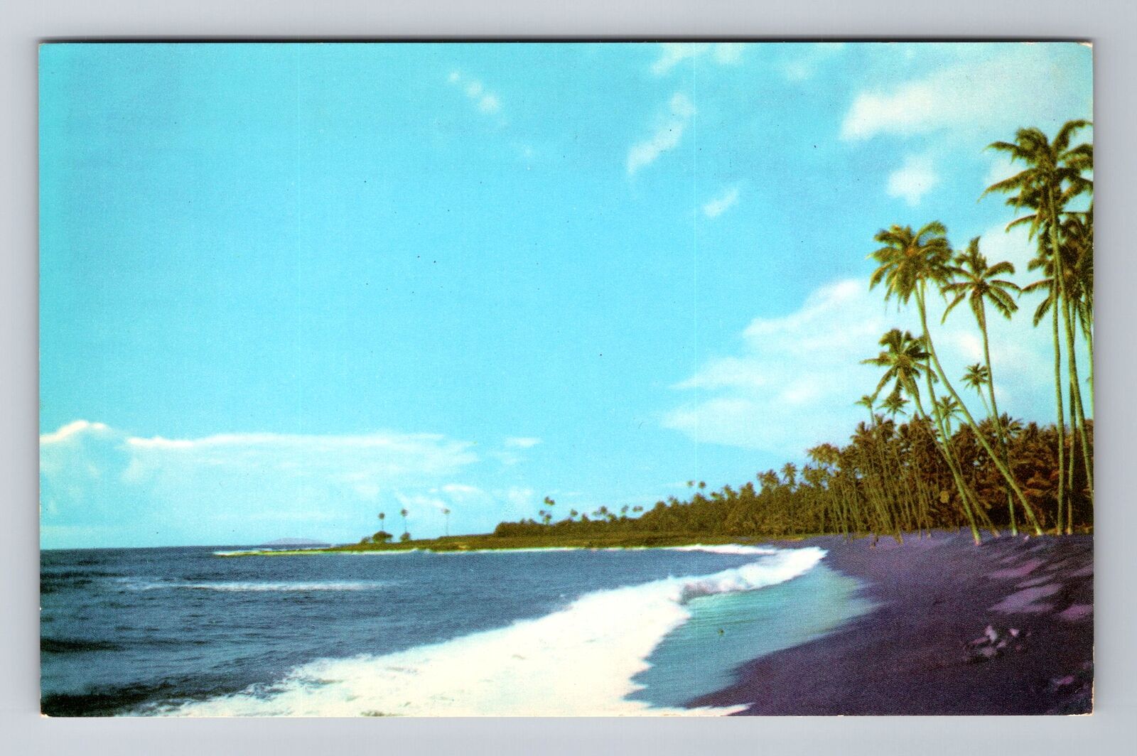 Hilo HI-Hawaii, Black Sands Of Kalapana Beach, Antique, Vintage Postcard