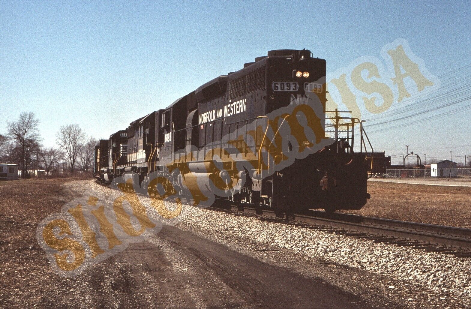 Vtg 1987 Train Slide 6093 NW Norfolk & Western Engine X1N036