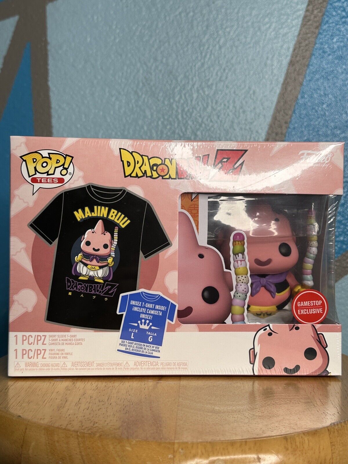 Funko Pop Dragon Ball Z #973 Majin Buu Ice Cream Cone & T-Shirt Size Large L