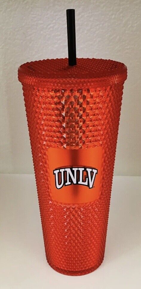 New Starbucks UNLV Rebels Red Studded Cold Cup Tumbler 24 oz. Limited Edition