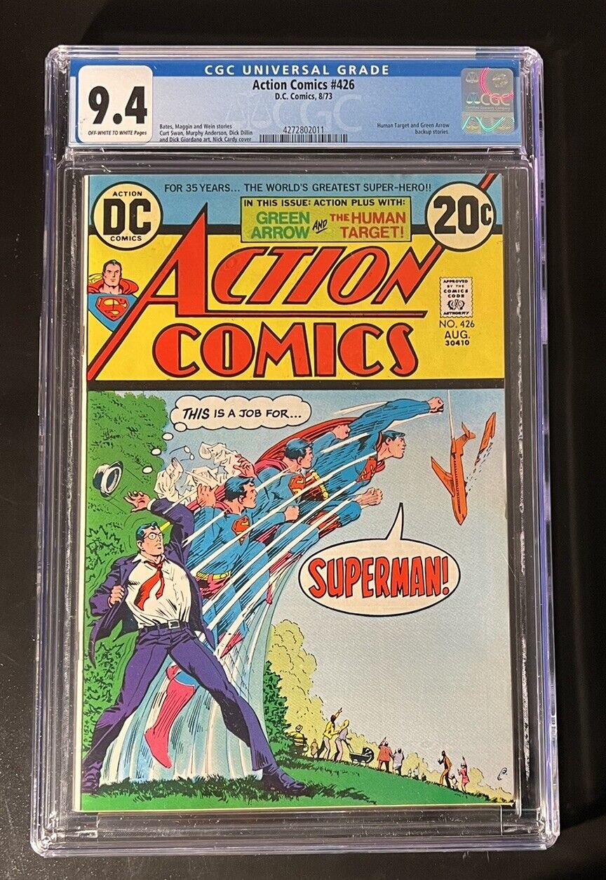1973 DC ACTION COMICS #426 SUPERMAN, GREEN ARROW, HUMAN TARGET CGC 9.4