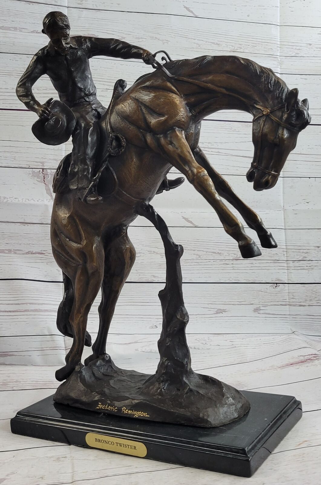 BRONCO TWISTER by Frederic Remington Country Western Bronze Sculpture Statue Art