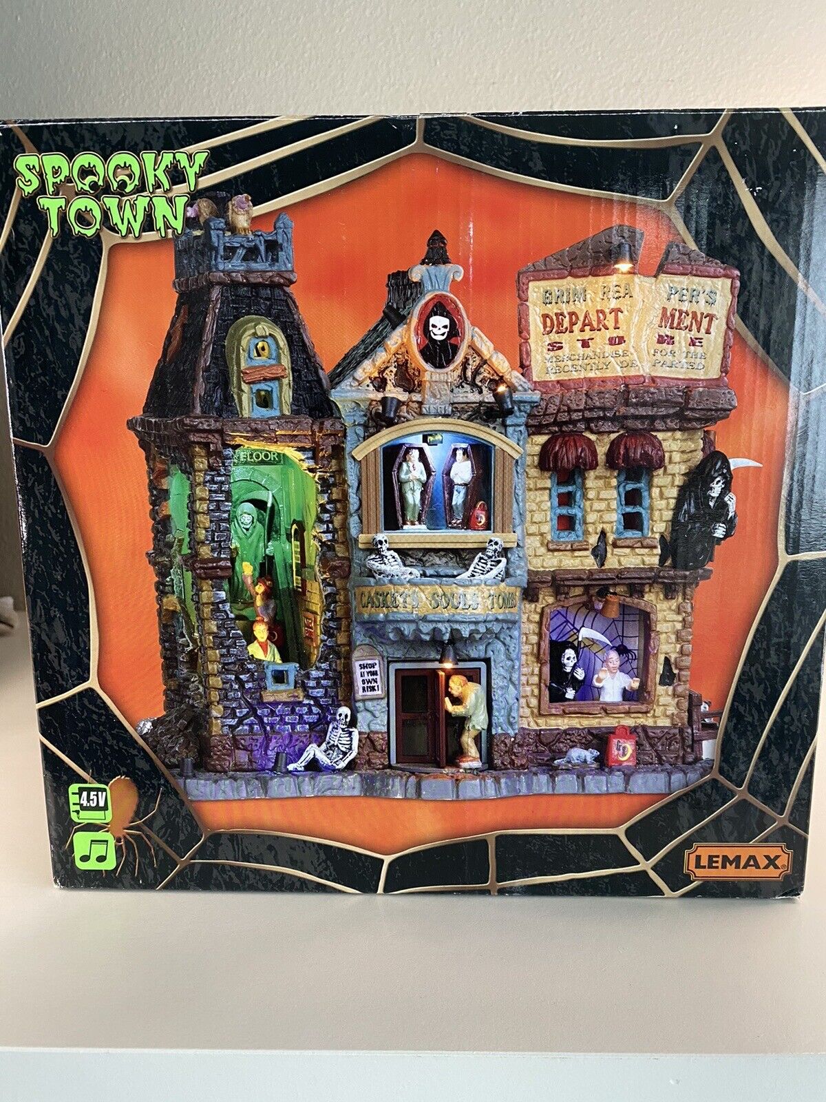Lemax Spooky Town Grim Reaper’s Department Store Halloween Table Top #35492 New