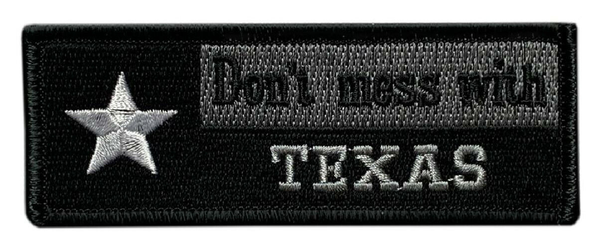 Don't Mess with Texas Flag Embroidered Patch [Iron on Sew on - 4.0 X 1.5 -DT7]