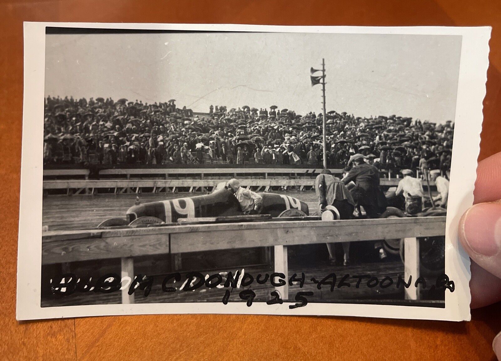 Vintage Auto Race Photo, Bob McDonough at Altoona PA 1925