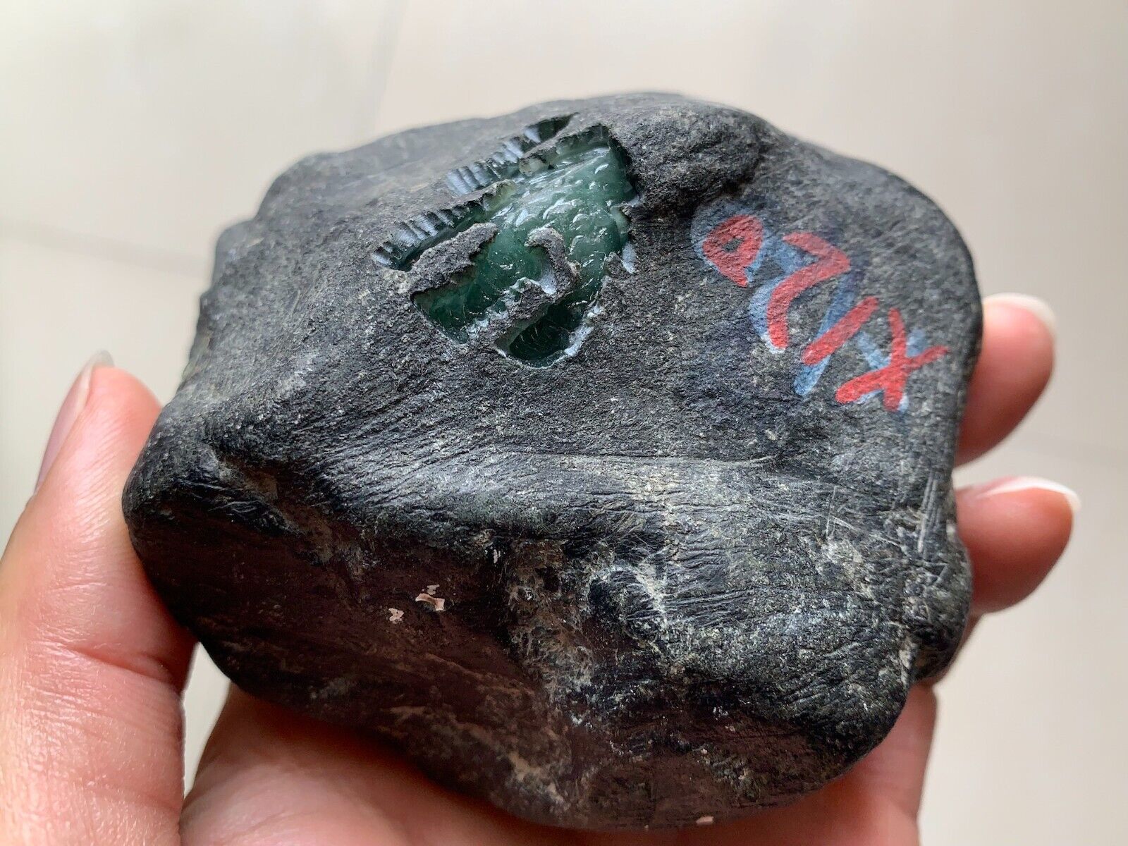 576g Genuine Burma Natural Jade Jadeite Raw Rough Original Stone Rare Gems