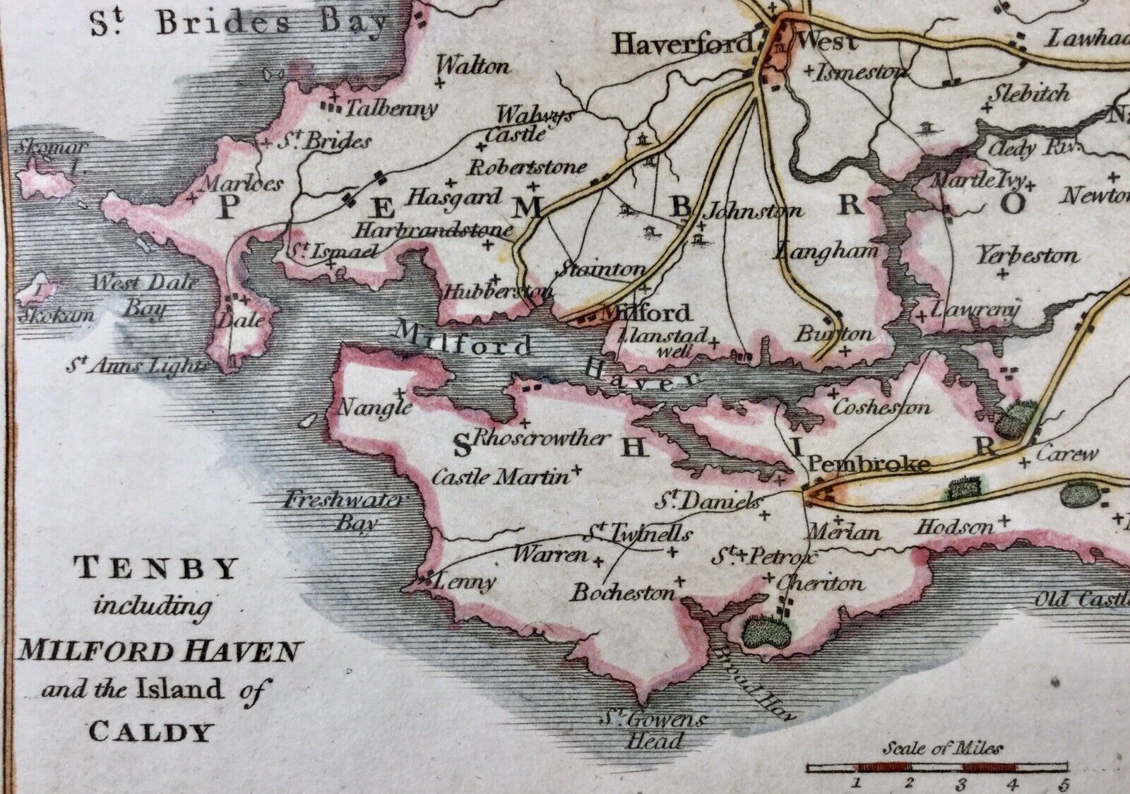 Caldey 1803 Pembroke Marloes Angle Country Wales Tenby Milford Haven Royaume Uni