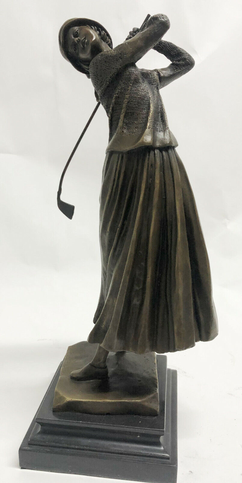 Female Golfer Bronze Sculpture Back-Swing Form Stature Action Pose HOME DECOR AT