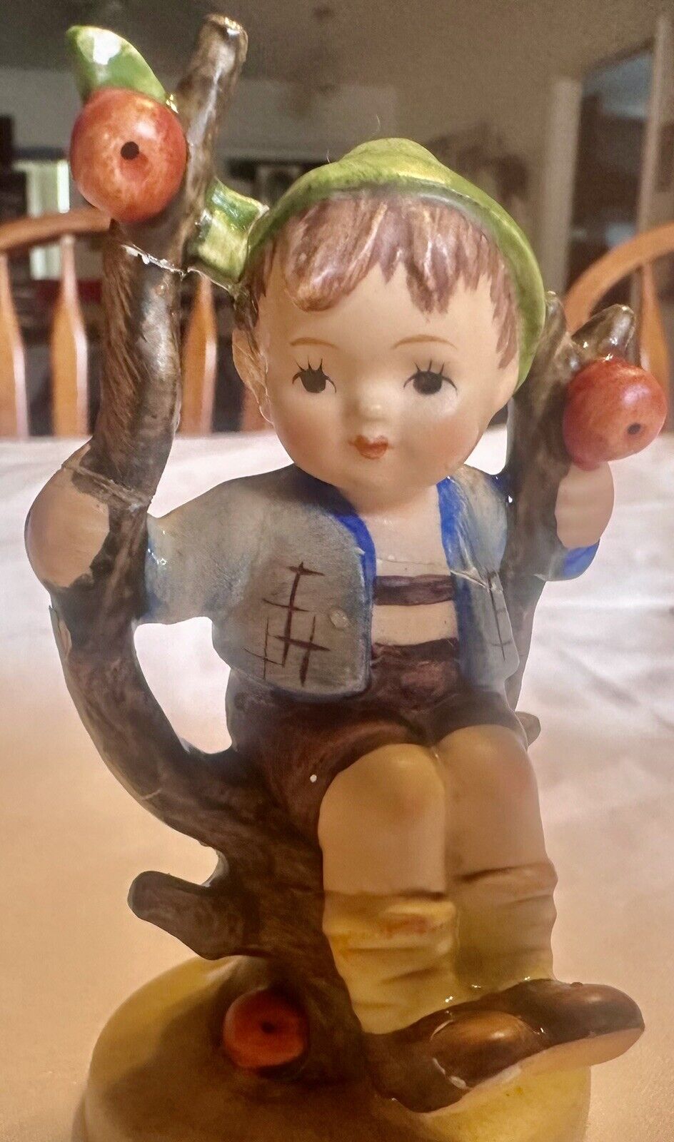 VIntage Goebel Hummel Apple Tree Boy Figurine Hand Painted Porcelain Germany Art