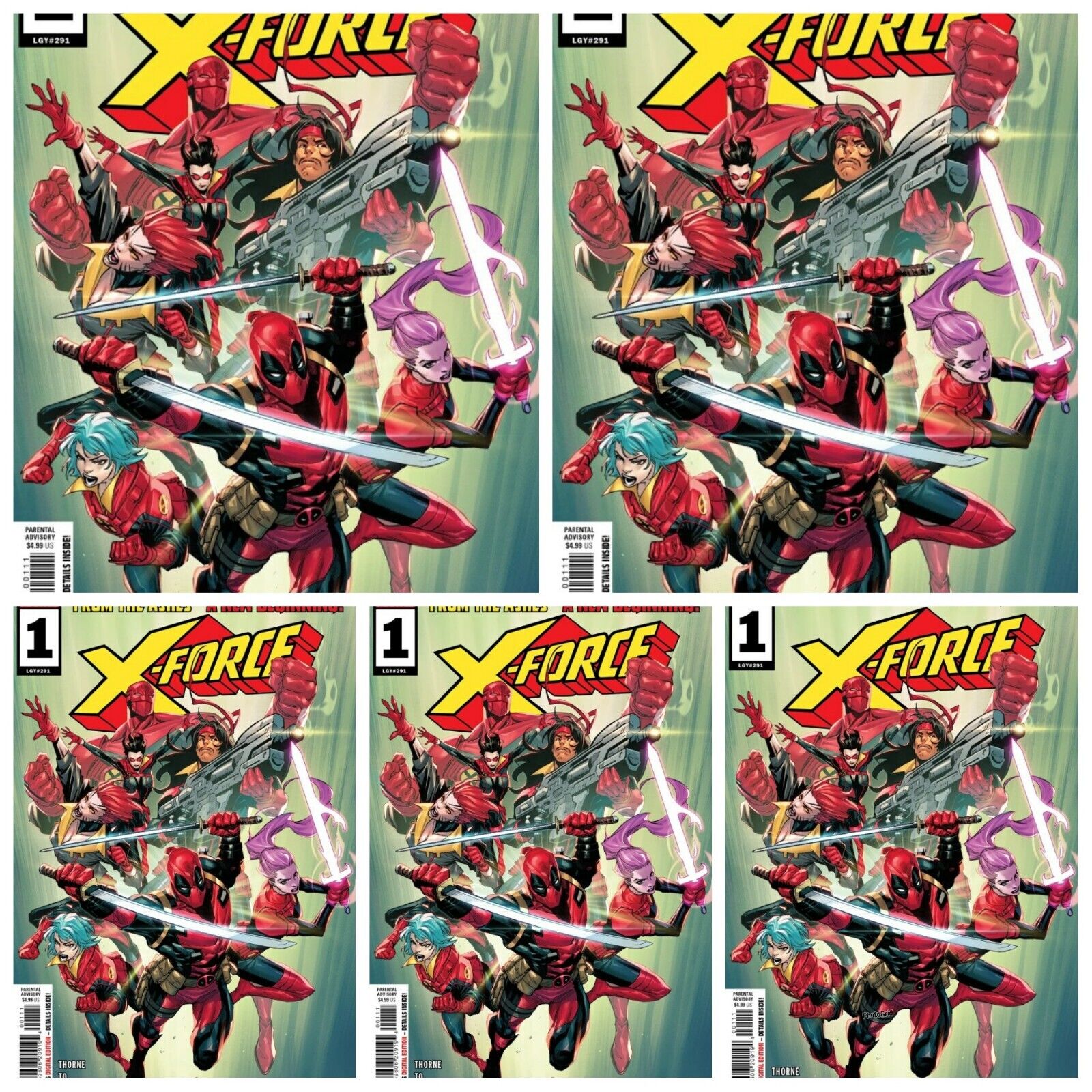 5 Pack X-Force #1 Cover A Segovia PRESALE 7/31 Marvel 2024