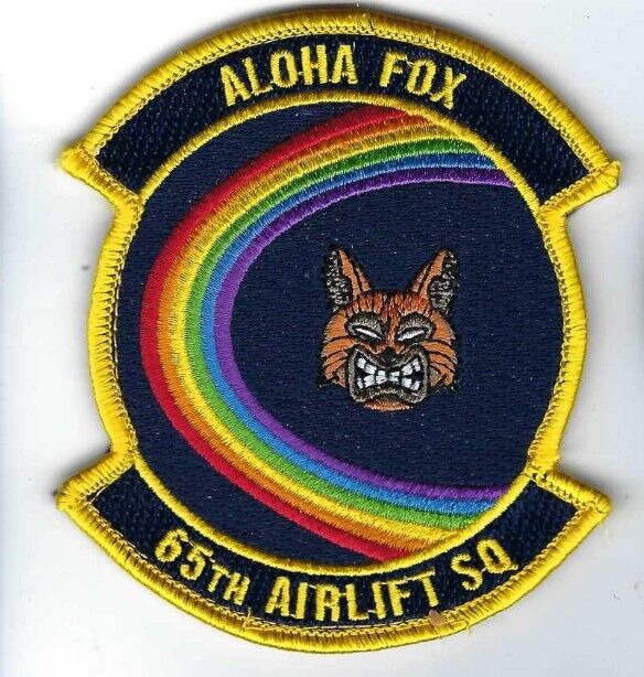 PATCH USAF 65TH AIRLIFT SQ ALOHA FOX    DD