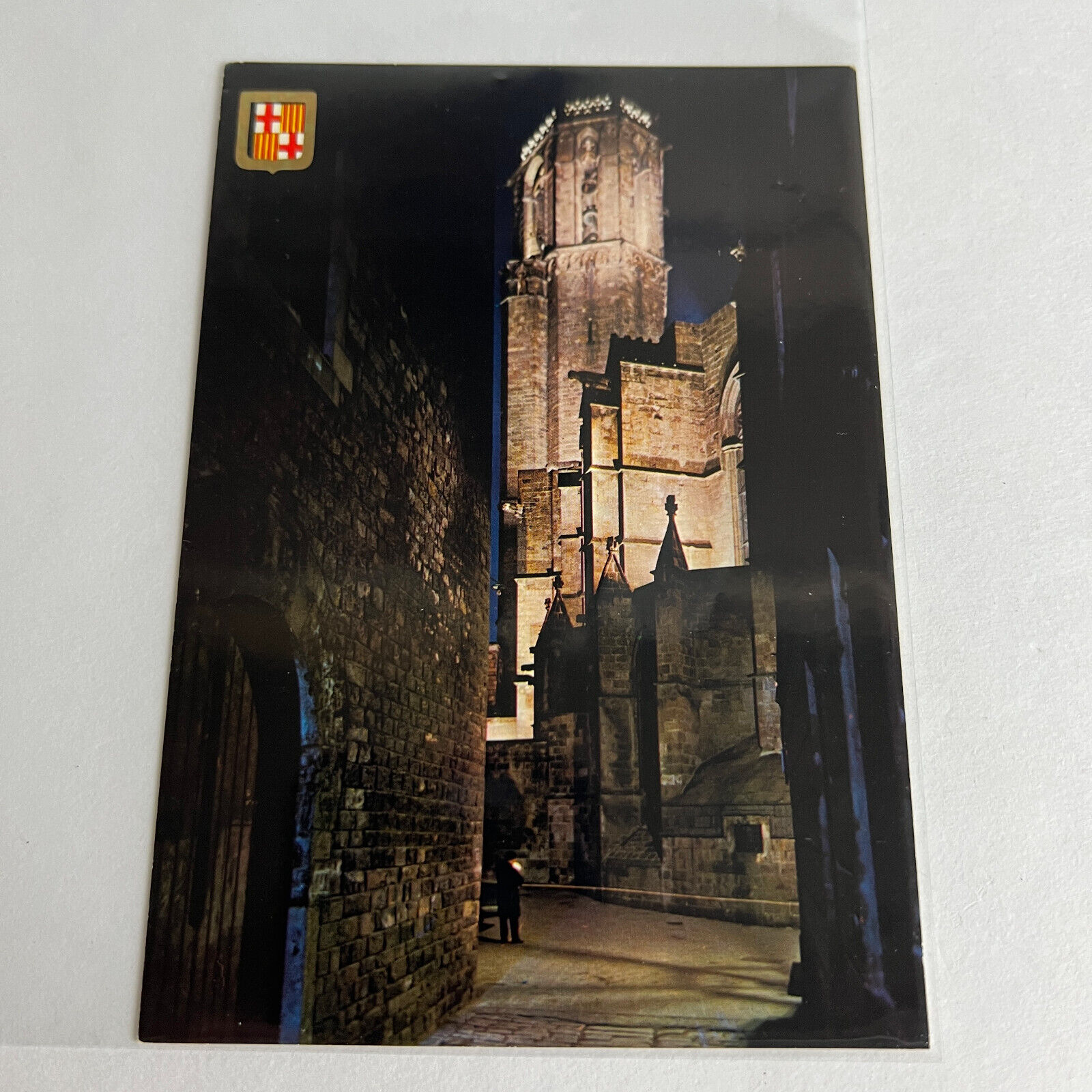 Barcelona Gothic Quarter at Night Postcard