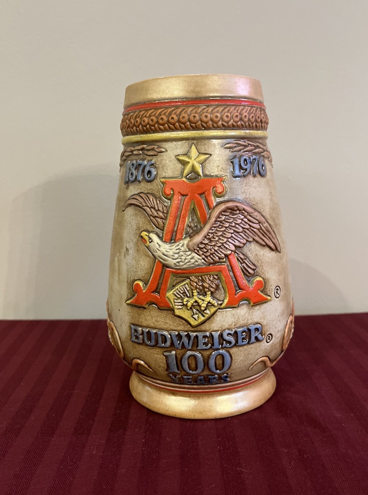 Vintage 1976 Anheuser-Busch Budweiser Commemorative 100th Anniversary Stein CS13