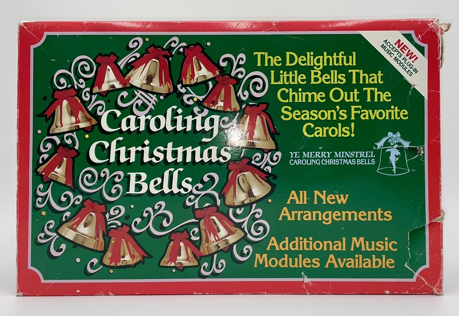 Vintage Ye Merry Minstrel Caroling Christmas Bells Plays 25 Songs *Works Well*