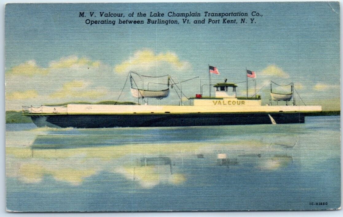 Postcard - M.V. Valcour, of the Lake Champlain Transportation Co.