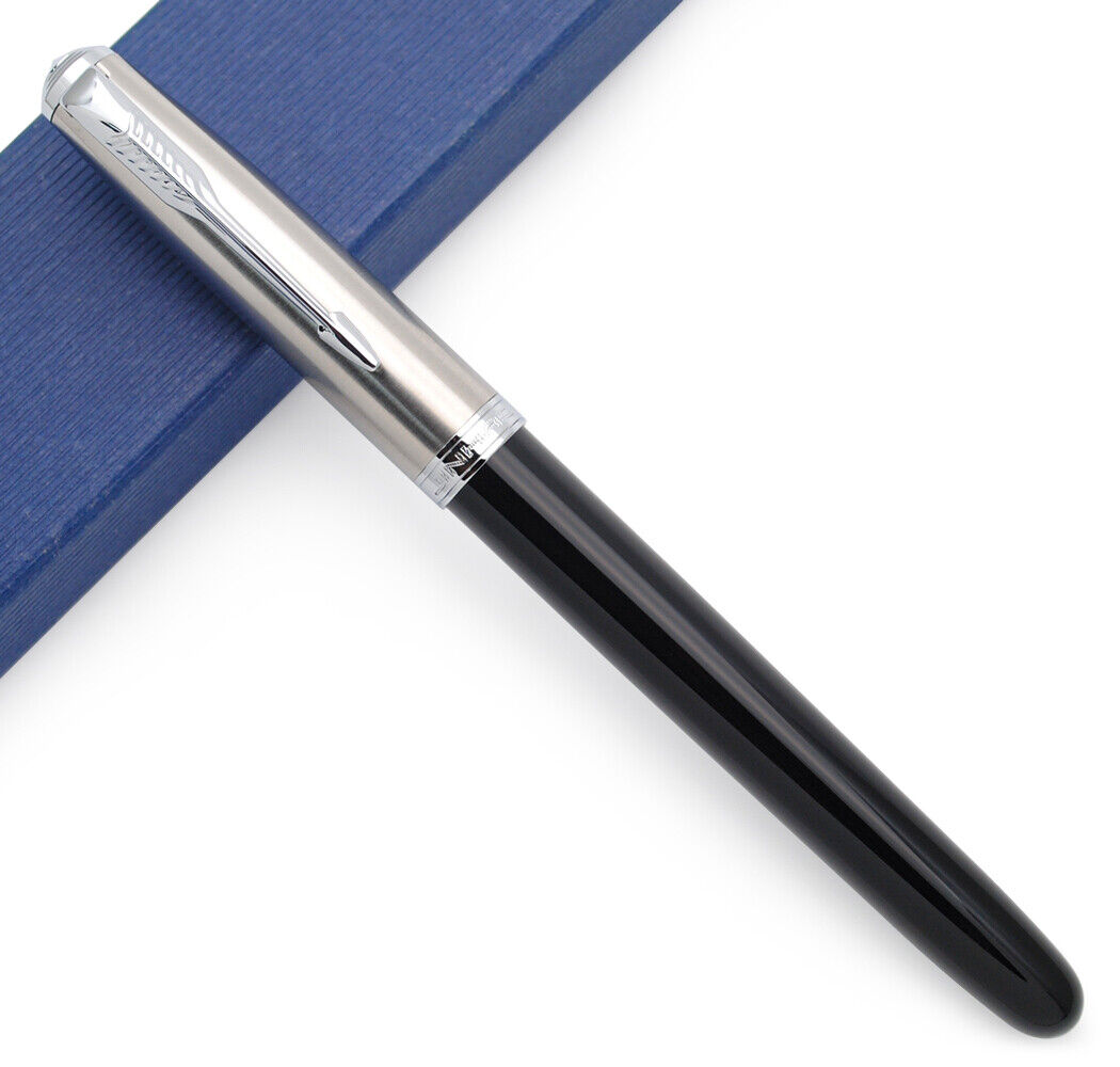 Jinhao 86 Resin/Wood Fountain Pen Silver Cap Extra Fine Nib 0.38mm Ink Gift Pen