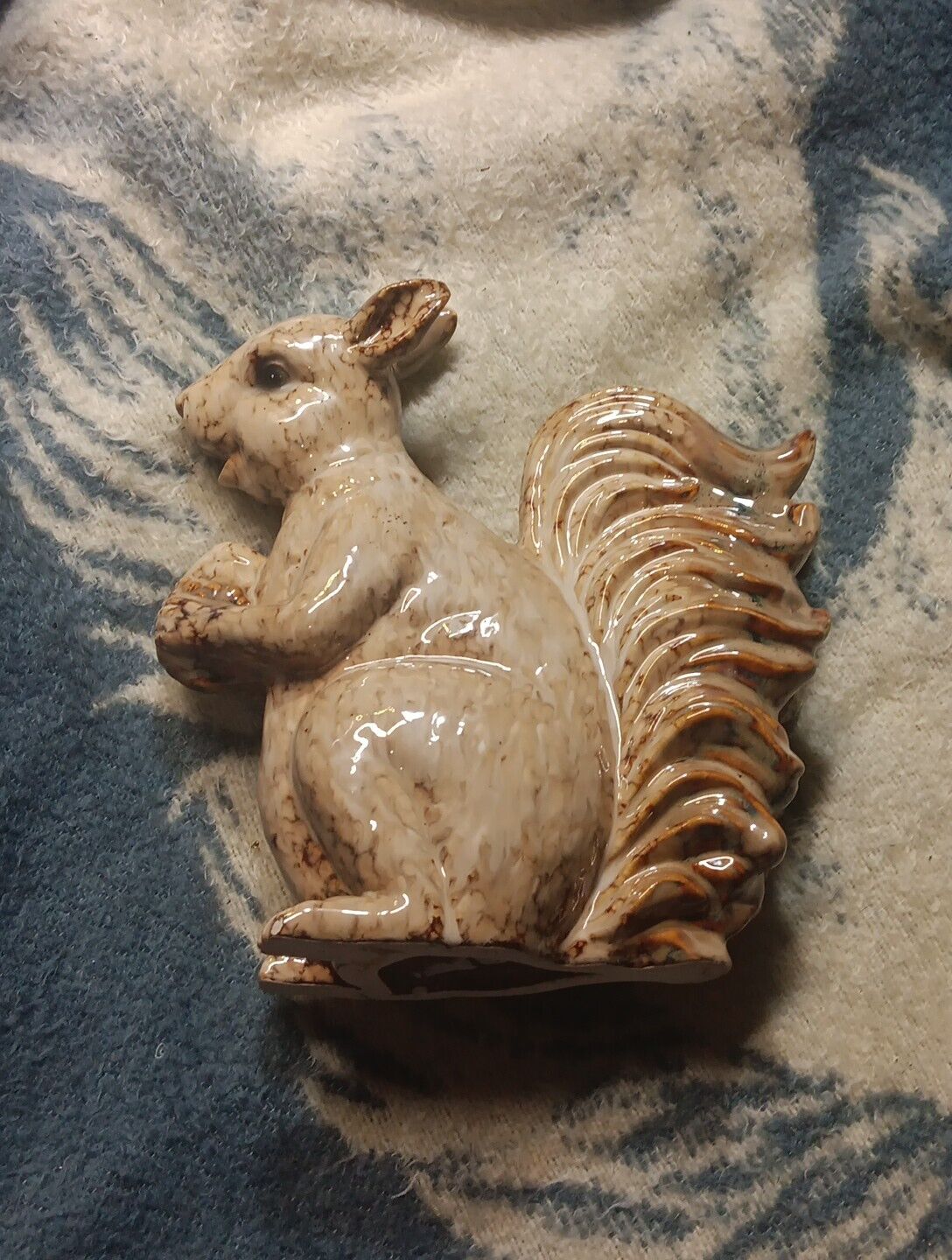 Vintage Brown Ceramic Squirrel Figurine
