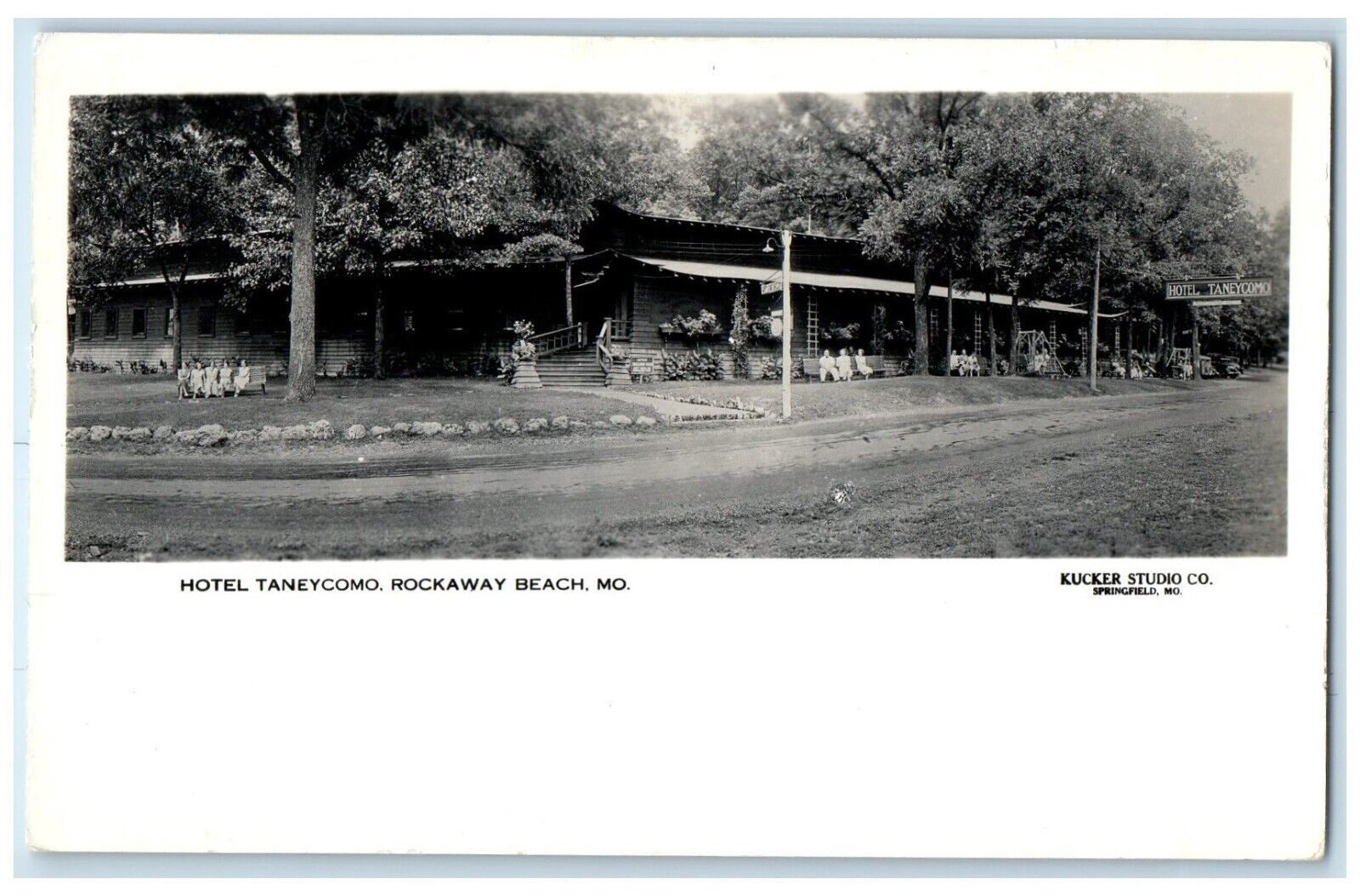 c1930's Hotel Taneycomo Roackaway Beach Missouri MO RPPC Photo Vintage Postcard