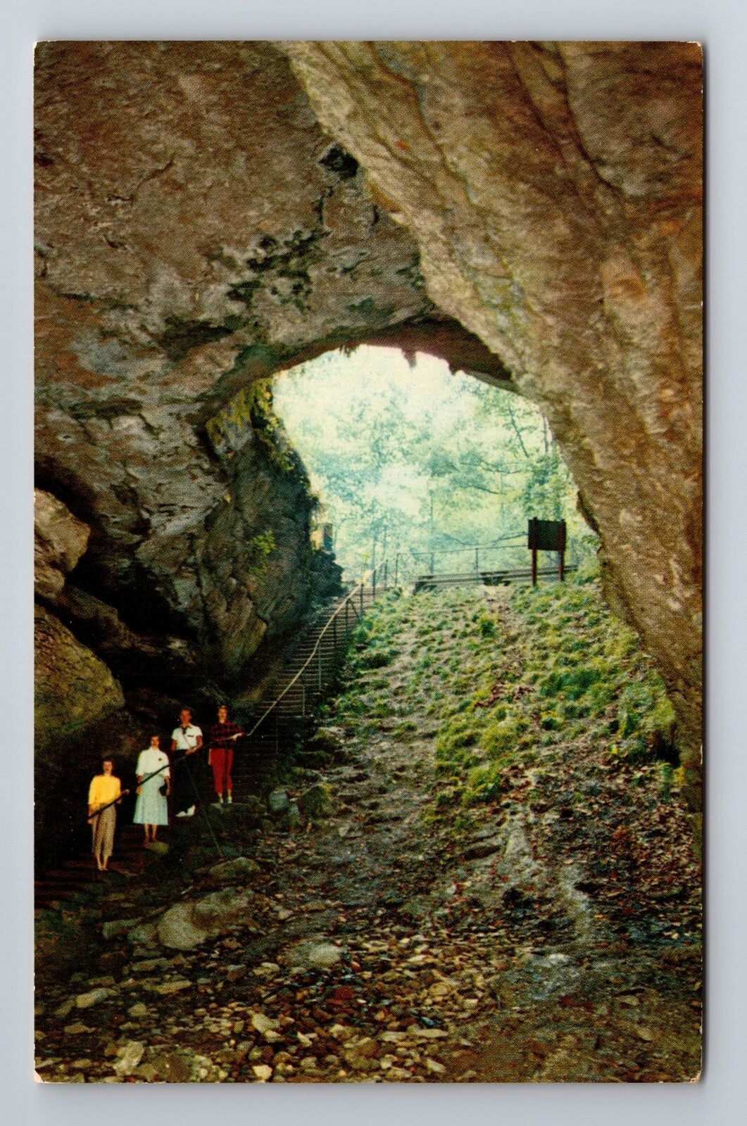 Mammoth Cave Natl Park KY-Kentucky, Historic Entrance to Cave, Vintage Postcard