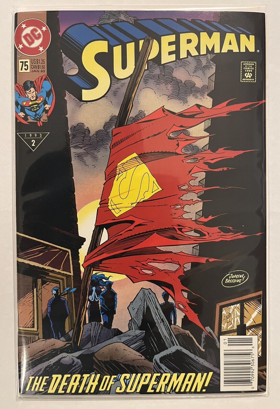 Superman #75 ✅ Newsstand 1st Print Key Death of Superman ✅ DC Comics ✅ 1993