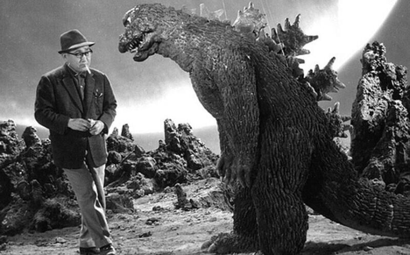 Behind the Scene Godzilla  with director  8x10 Photo