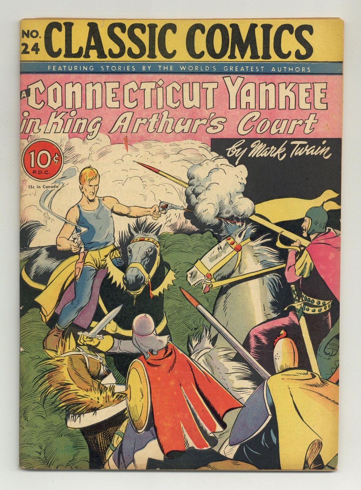 Classics Illustrated 024 A Yankee in King Arthur's Court #1 VG+ 4.5 1945